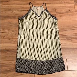 Black and white dress.